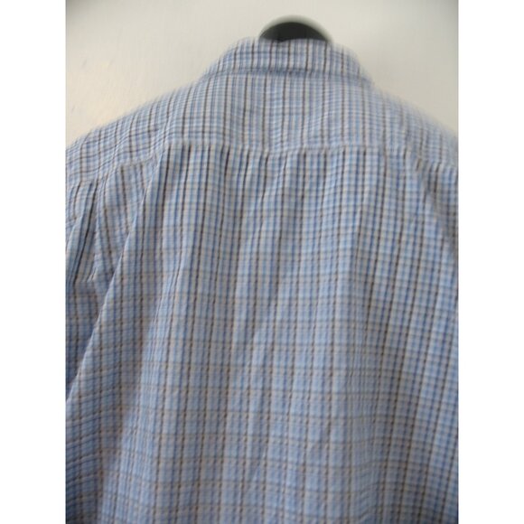 CHAPS Men's Button Front Long Sleeve Blue Plaid Size XXL - Picture 12 of 14